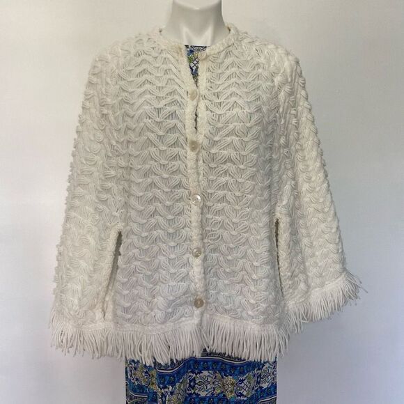 Artisan Vintage 50s 60s Knit Poncho Sweater Cape 70s - Picture 1 of 10
